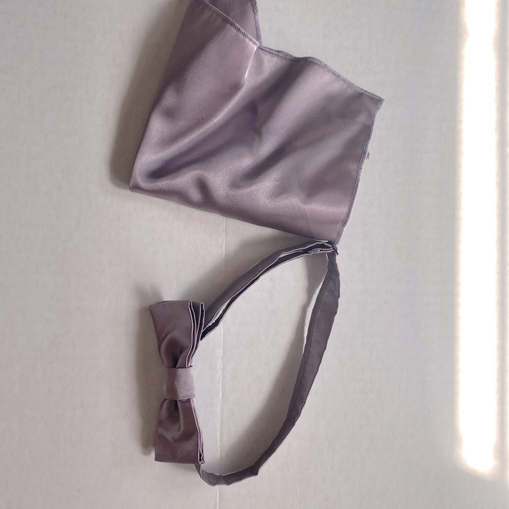 Men’s Bow tie and pocket square Dusty Lavender